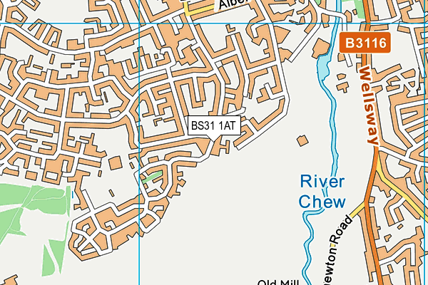 BS31 1AT map - OS VectorMap District (Ordnance Survey)