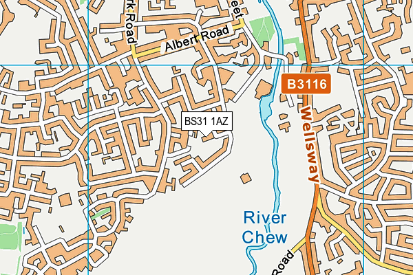 BS31 1AZ map - OS VectorMap District (Ordnance Survey)