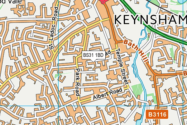 BS31 1BD map - OS VectorMap District (Ordnance Survey)