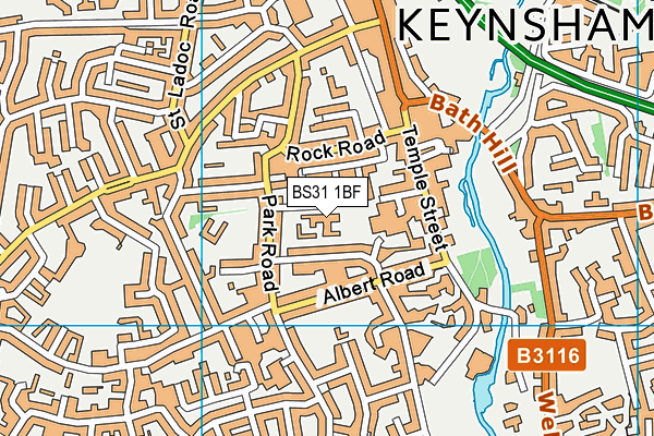 BS31 1BF map - OS VectorMap District (Ordnance Survey)