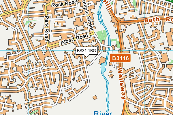 BS31 1BG map - OS VectorMap District (Ordnance Survey)