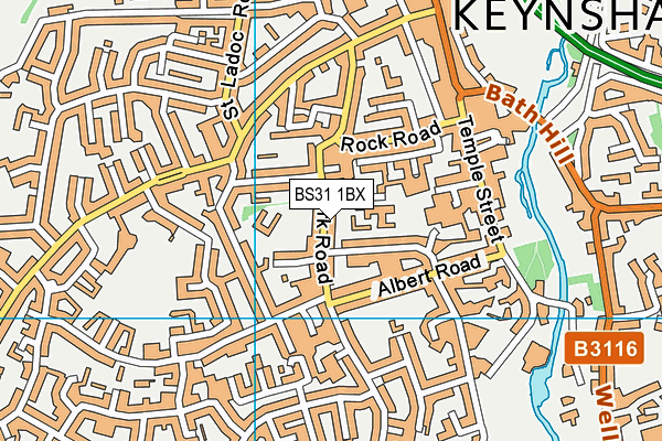 BS31 1BX map - OS VectorMap District (Ordnance Survey)