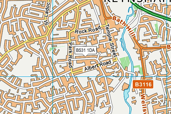 BS31 1DA map - OS VectorMap District (Ordnance Survey)