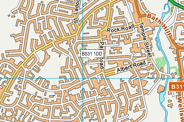 BS31 1DD map - OS VectorMap District (Ordnance Survey)