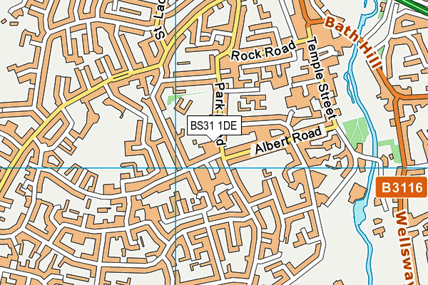 BS31 1DE map - OS VectorMap District (Ordnance Survey)