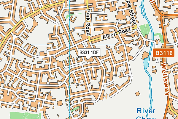 BS31 1DF map - OS VectorMap District (Ordnance Survey)