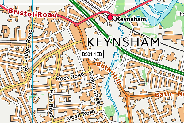 Keynsham Gym map (BS31 1EB) - OS VectorMap District (Ordnance Survey)