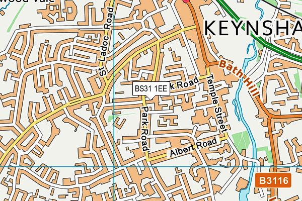 BS31 1EE map - OS VectorMap District (Ordnance Survey)