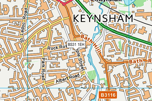 Map of KEYNSHAM BATHROOMS AND HARDWARE LIMITED at district scale