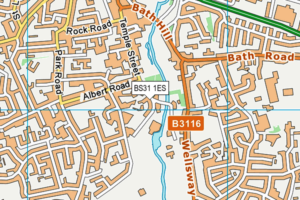BS31 1ES map - OS VectorMap District (Ordnance Survey)