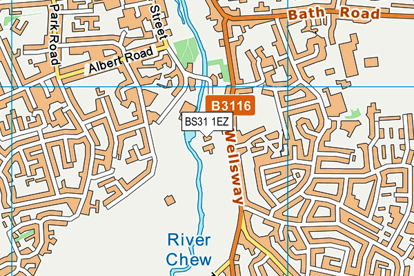 BS31 1EZ map - OS VectorMap District (Ordnance Survey)