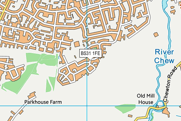 BS31 1FE map - OS VectorMap District (Ordnance Survey)