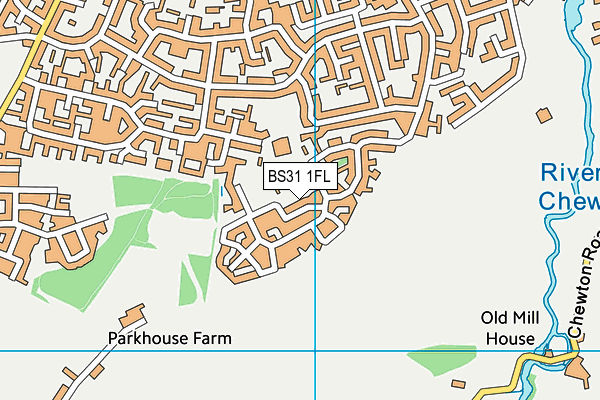 The Meadows map (BS31 1FL) - OS VectorMap District (Ordnance Survey)