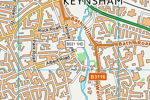 BS31 1HD map - OS VectorMap District (Ordnance Survey)