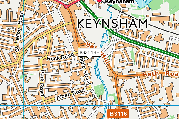 Keynsham Leisure Centre map (BS31 1HE) - OS VectorMap District (Ordnance Survey)