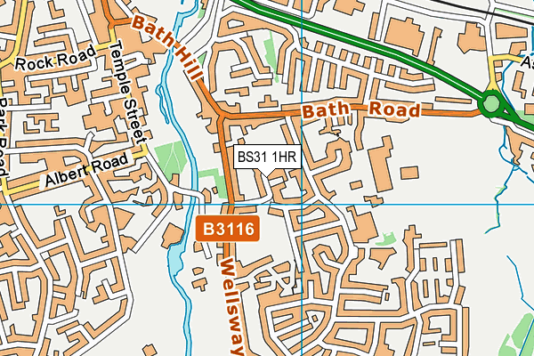 BS31 1HR map - OS VectorMap District (Ordnance Survey)