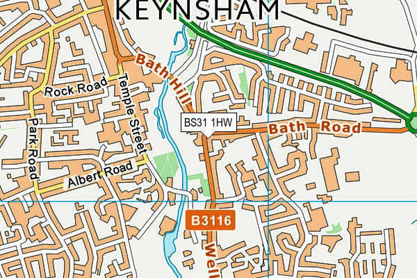 BS31 1HW map - OS VectorMap District (Ordnance Survey)