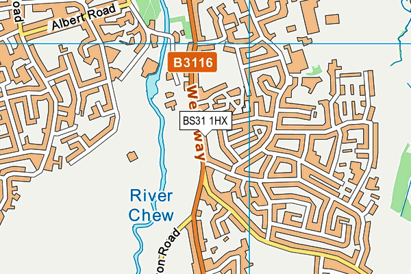 BS31 1HX map - OS VectorMap District (Ordnance Survey)