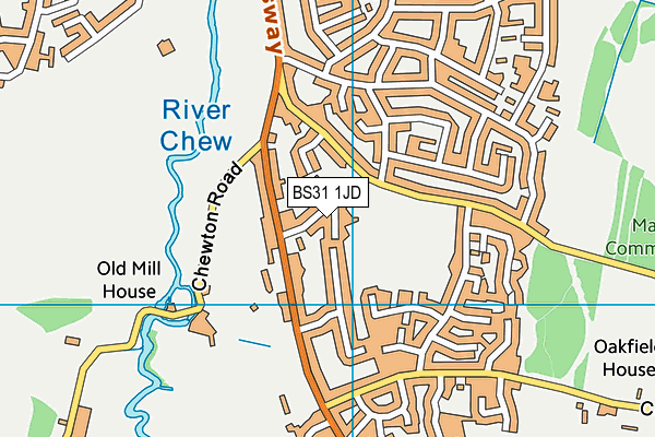 BS31 1JD map - OS VectorMap District (Ordnance Survey)