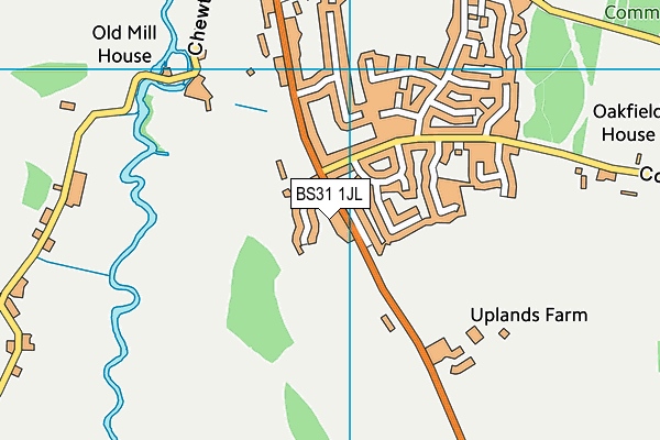 BS31 1JL map - OS VectorMap District (Ordnance Survey)