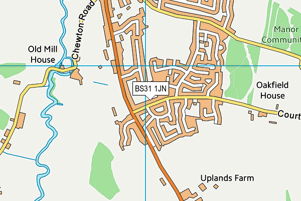 BS31 1JN map - OS VectorMap District (Ordnance Survey)