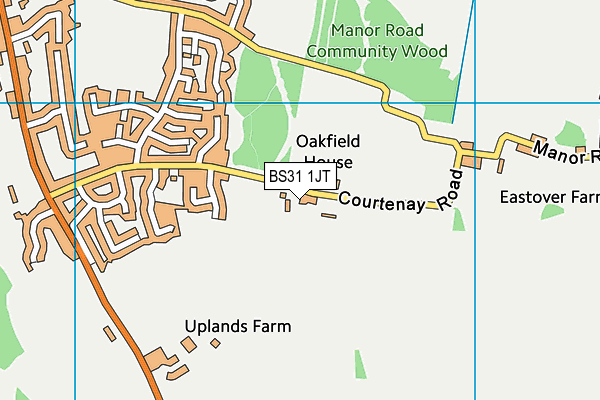 BS31 1JT map - OS VectorMap District (Ordnance Survey)