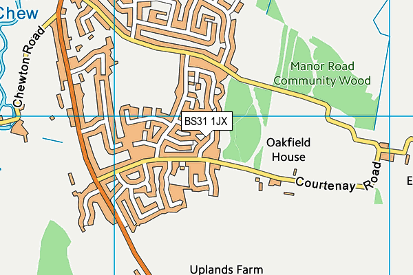 BS31 1JX map - OS VectorMap District (Ordnance Survey)