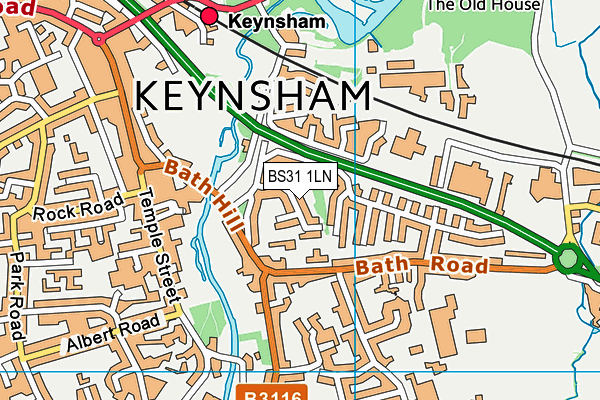 BS31 1LN map - OS VectorMap District (Ordnance Survey)