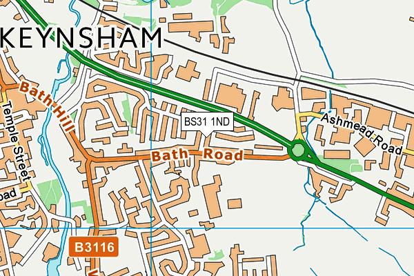 BS31 1ND map - OS VectorMap District (Ordnance Survey)