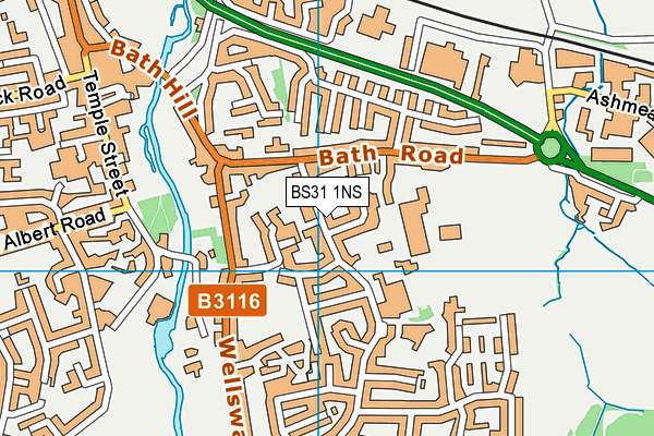 BS31 1NS map - OS VectorMap District (Ordnance Survey)