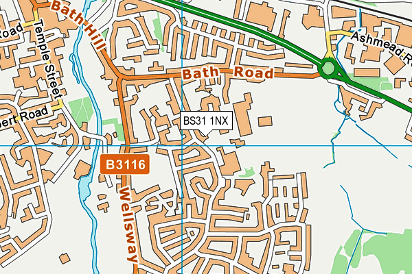 BS31 1NX map - OS VectorMap District (Ordnance Survey)