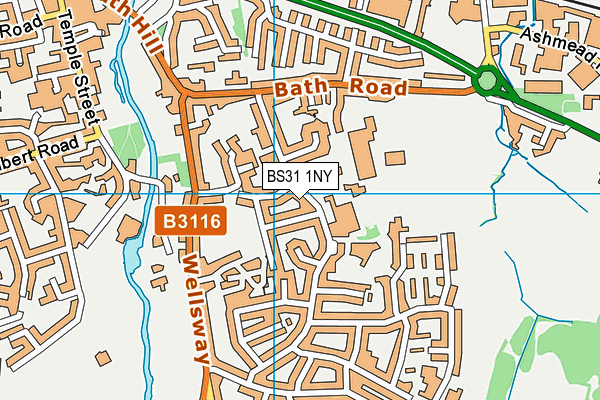 BS31 1NY map - OS VectorMap District (Ordnance Survey)