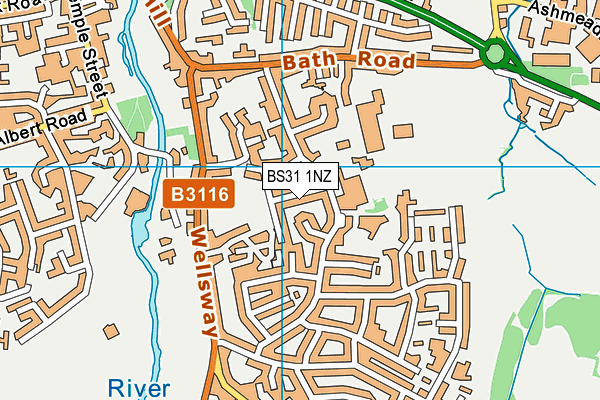 BS31 1NZ map - OS VectorMap District (Ordnance Survey)