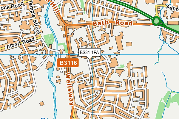 BS31 1PA map - OS VectorMap District (Ordnance Survey)