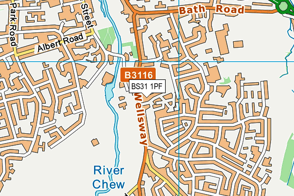 BS31 1PF map - OS VectorMap District (Ordnance Survey)