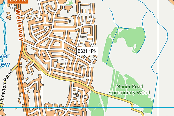 BS31 1PN map - OS VectorMap District (Ordnance Survey)