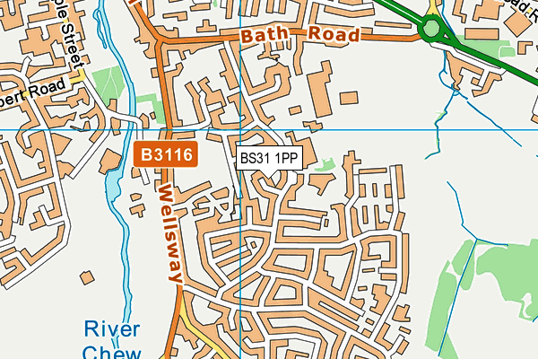 BS31 1PP map - OS VectorMap District (Ordnance Survey)