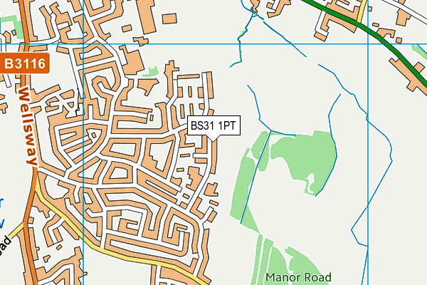 BS31 1PT map - OS VectorMap District (Ordnance Survey)