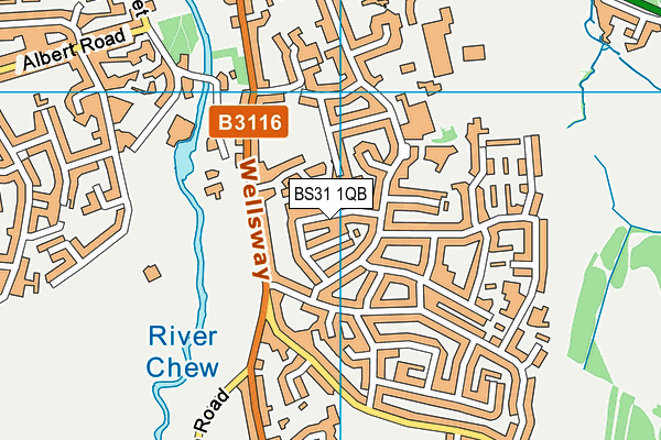 BS31 1QB map - OS VectorMap District (Ordnance Survey)