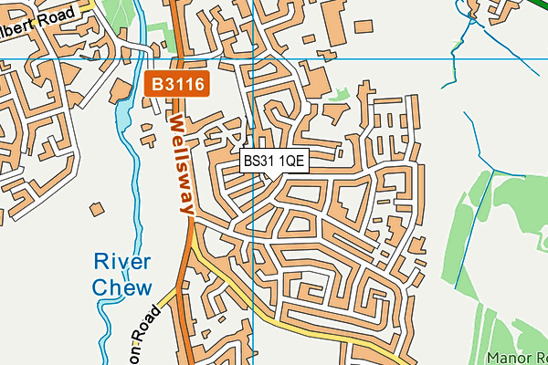 BS31 1QE map - OS VectorMap District (Ordnance Survey)