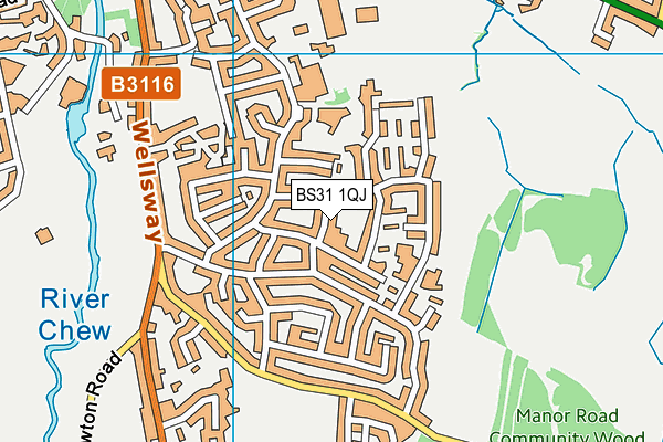 BS31 1QJ map - OS VectorMap District (Ordnance Survey)