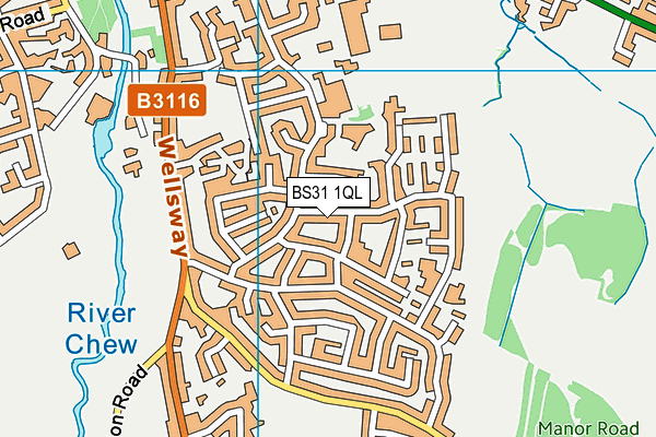 BS31 1QL map - OS VectorMap District (Ordnance Survey)