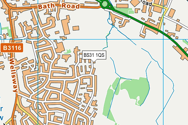 BS31 1QS map - OS VectorMap District (Ordnance Survey)