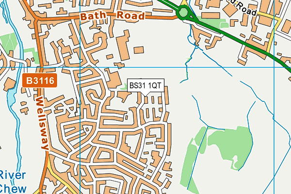 BS31 1QT map - OS VectorMap District (Ordnance Survey)