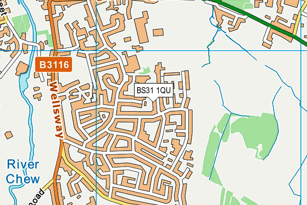BS31 1QU map - OS VectorMap District (Ordnance Survey)