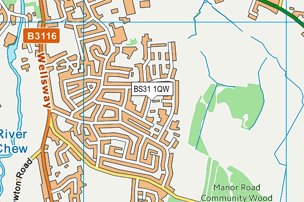 BS31 1QW map - OS VectorMap District (Ordnance Survey)