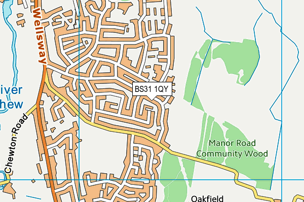 BS31 1QY map - OS VectorMap District (Ordnance Survey)