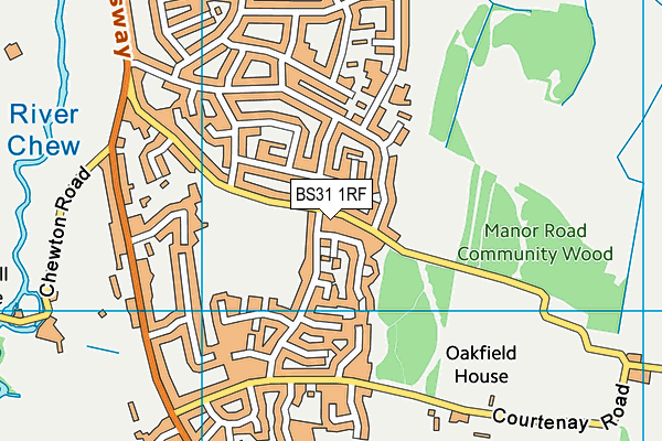 BS31 1RF map - OS VectorMap District (Ordnance Survey)