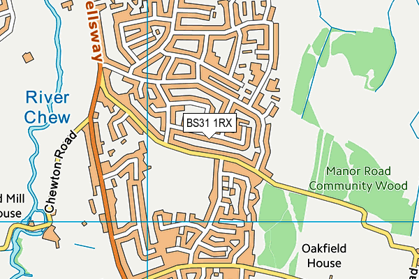 BS31 1RX map - OS VectorMap District (Ordnance Survey)