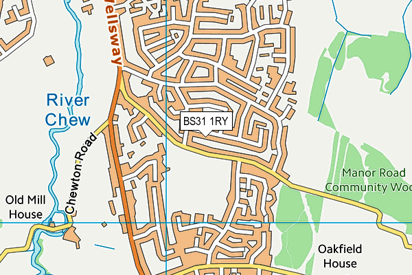 BS31 1RY map - OS VectorMap District (Ordnance Survey)
